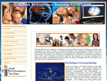 Tablet Screenshot of peakinstitute.com